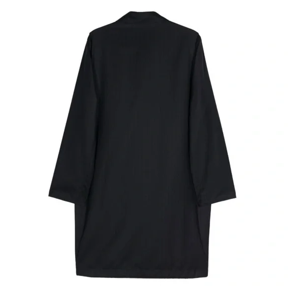 QUINCE • Black Comfort Stretch Trench Coat - Picture 3 of 8